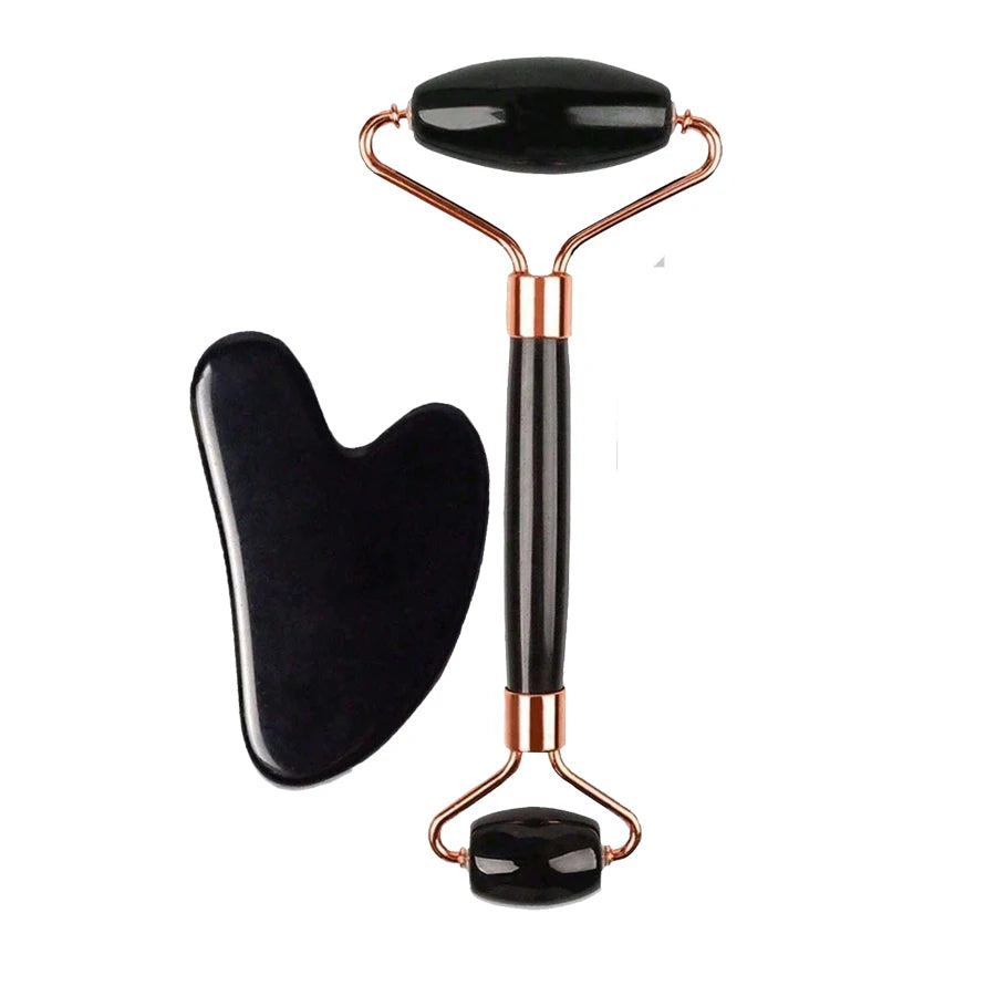 Rodillo facial de doble cabeza y gua sha GLACÉ